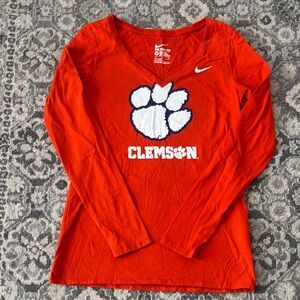 Worn Once Nike Athletic Fit Orange Clemson Long Sleeve Shirt